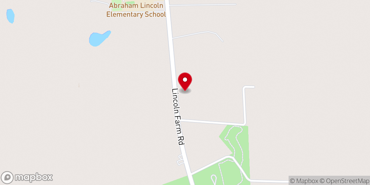 Map showing location of Larue Baptist Church