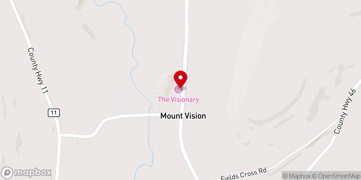 Map showing location of The Visionary