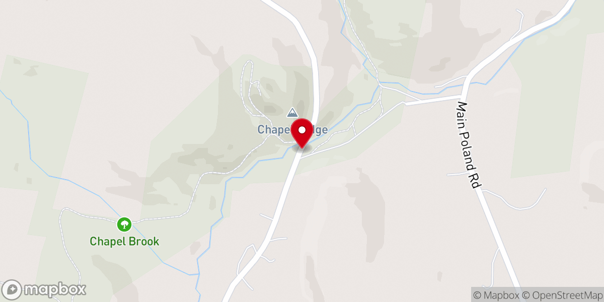 Map showing location of Chapel Brook