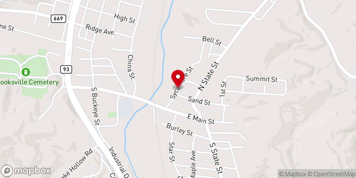 Map showing location of Anchor Church of Crooksville Inc