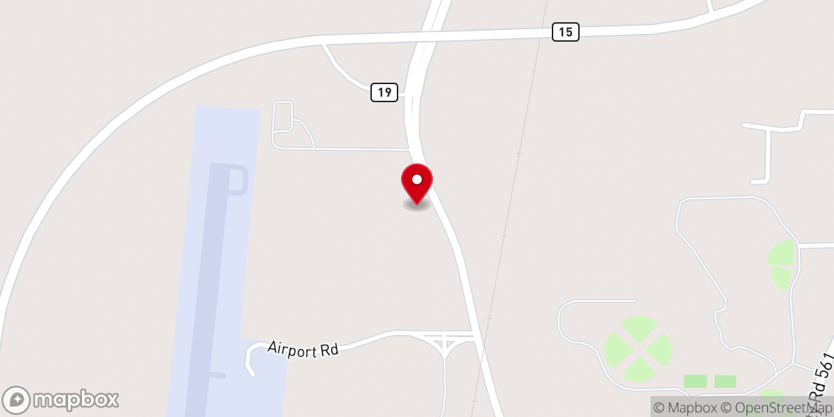 Map showing location of First Assembly of God Church