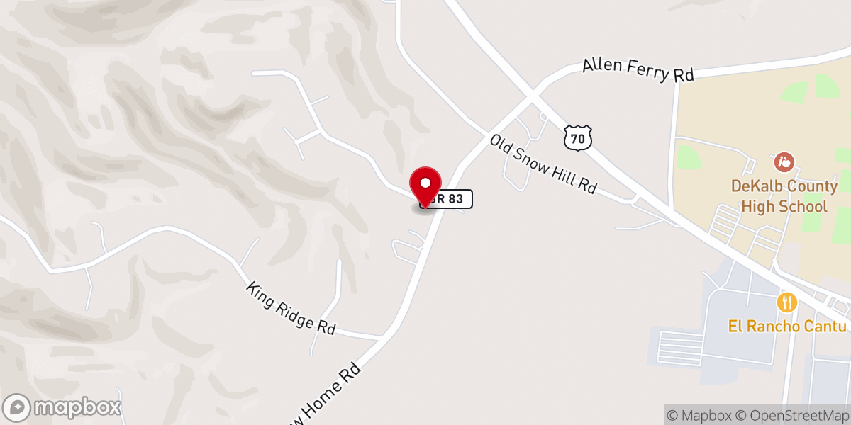 Map showing location of Martins Chapel