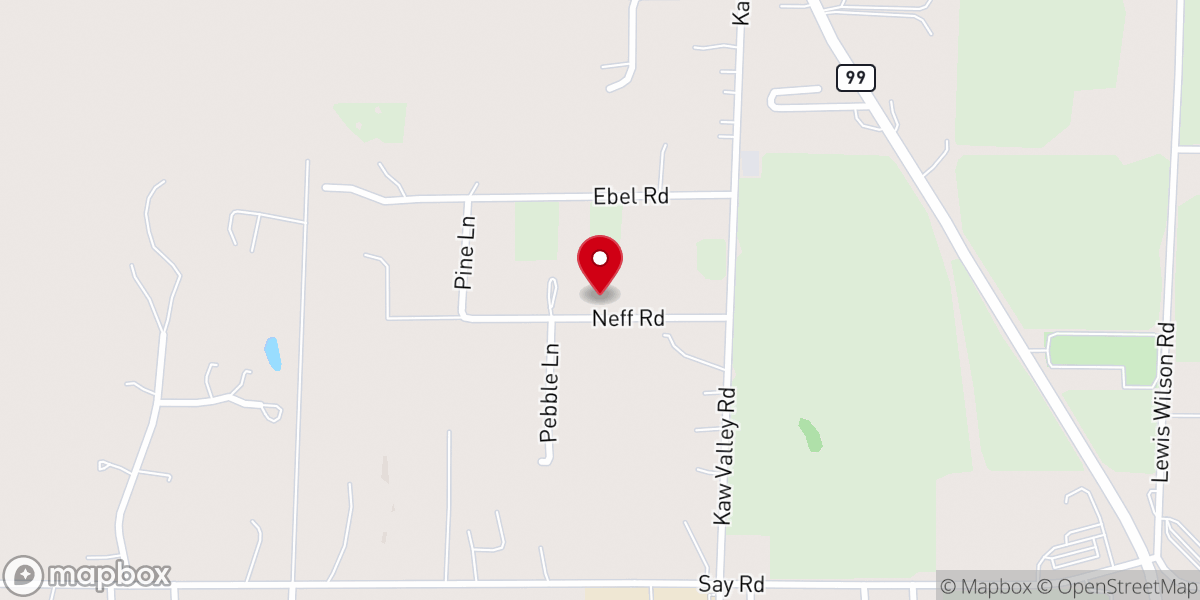 Map showing location of New Life Baptist Church