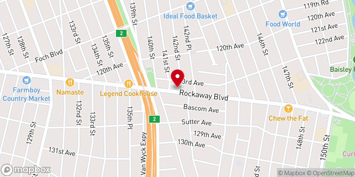Map showing location of Advanced Baptist Church