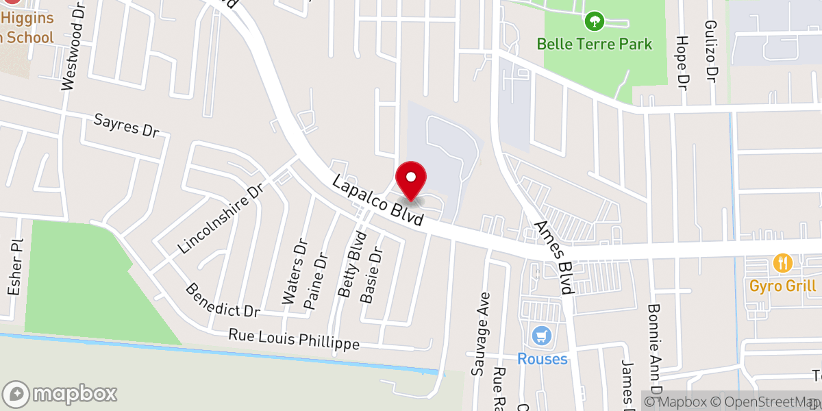 Map showing location of Jefferson Parish Self Service Waste Disposal
