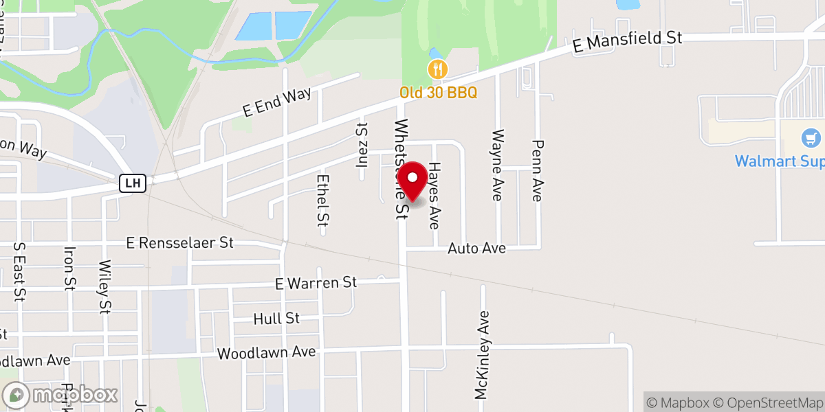 Map showing location of James L Barkenquast Rev