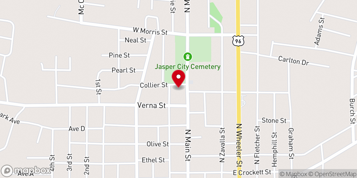 Map showing location of Trinity Episcopal Church