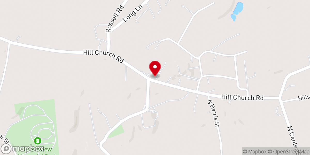 Map showing location of Hill Church Number 1