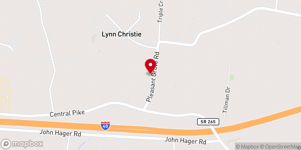 Map showing location of Shiloh Baptist Church