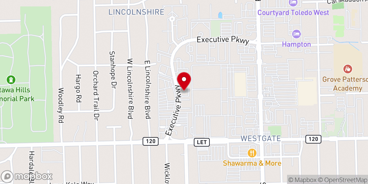 Map showing location of Perrysburg Christians Untied Inc