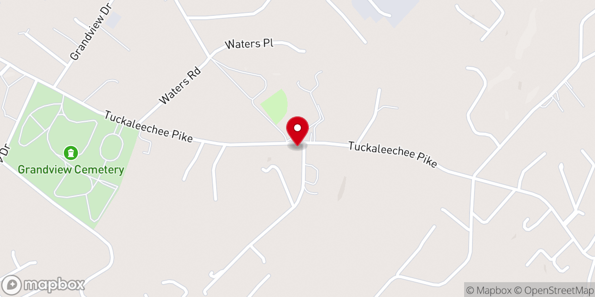 Map showing location of Tuckaleechee Chapel Missionary Baptist Church