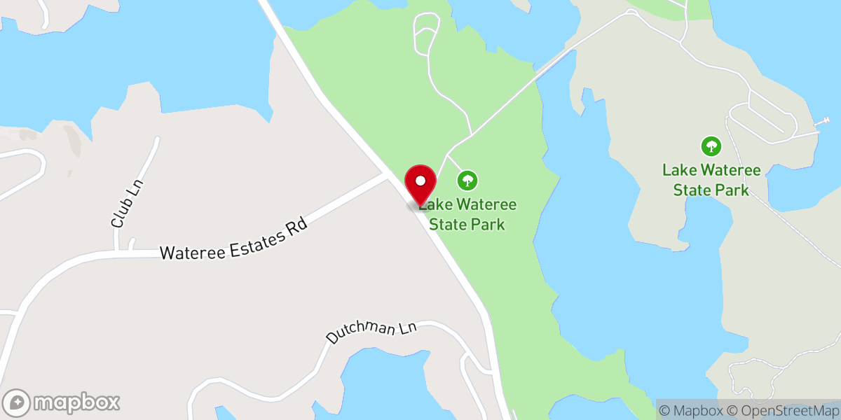 Map showing location of Lake Wateree State Park