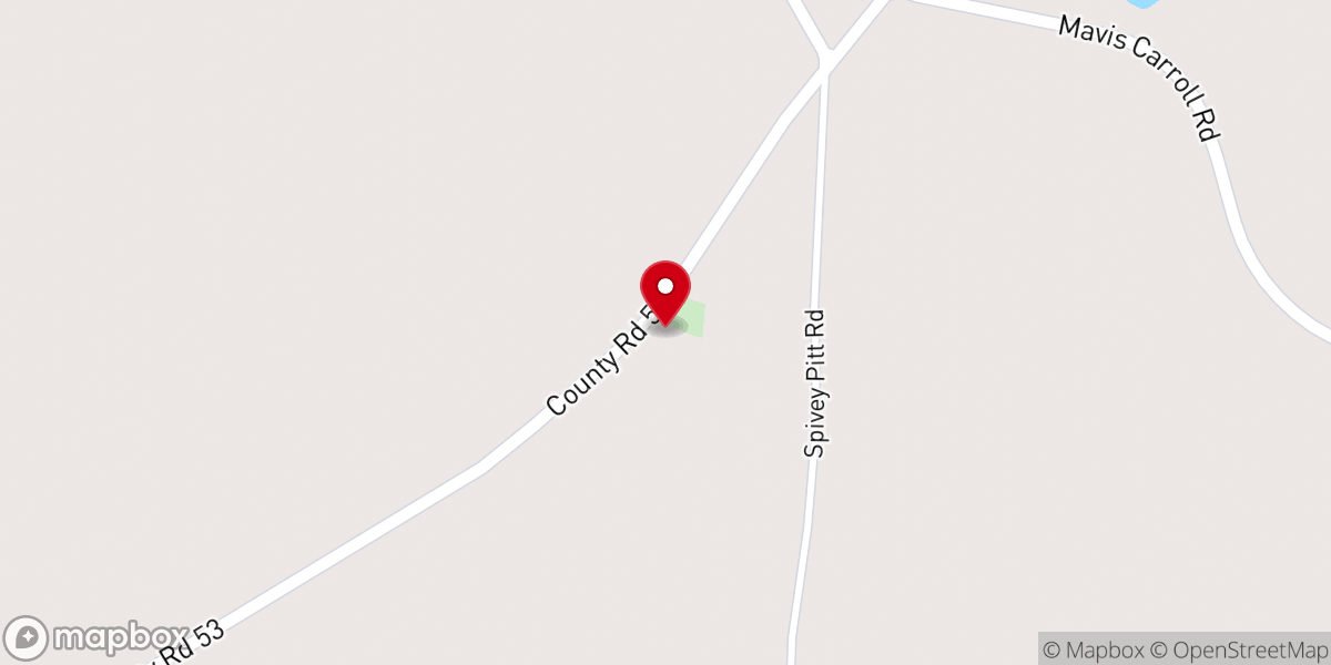 Map showing location of Springhill Baptist Church