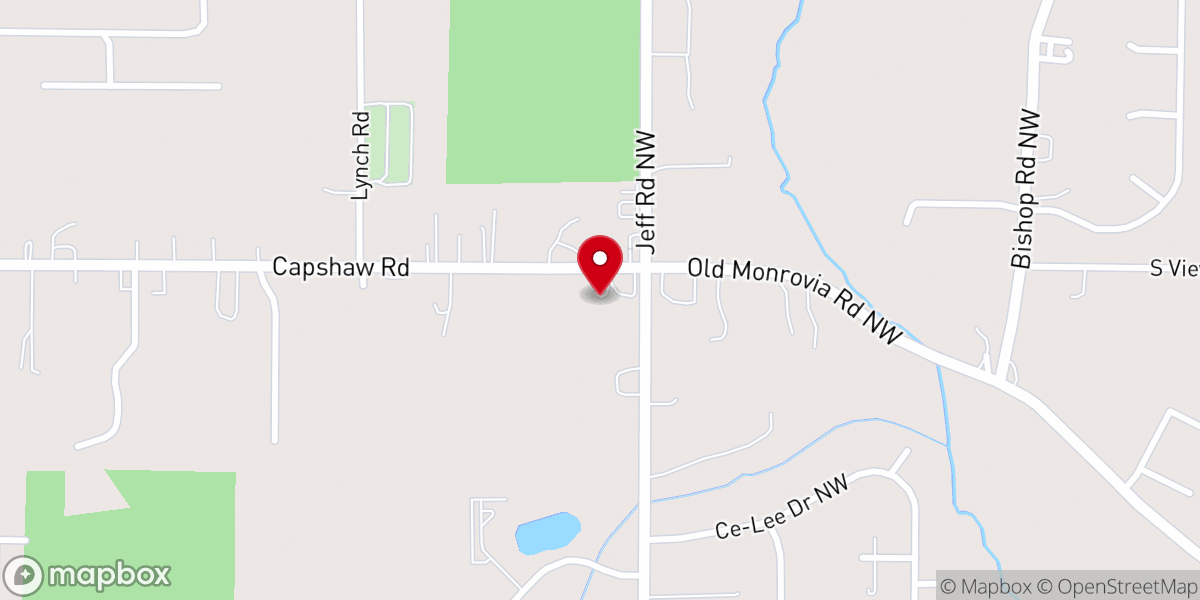 Map showing location of Bible Believers Baptist Church