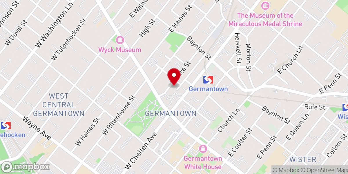 Map showing location of Polite Temple Baptist Church