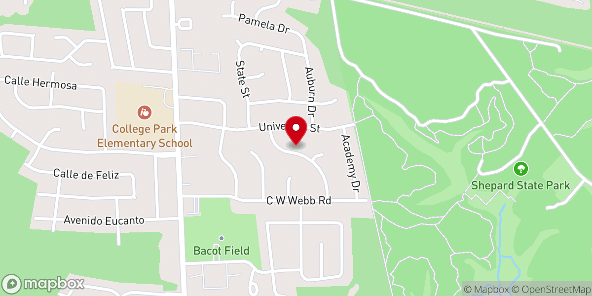 Map showing location of Abundant Life Ministries Church