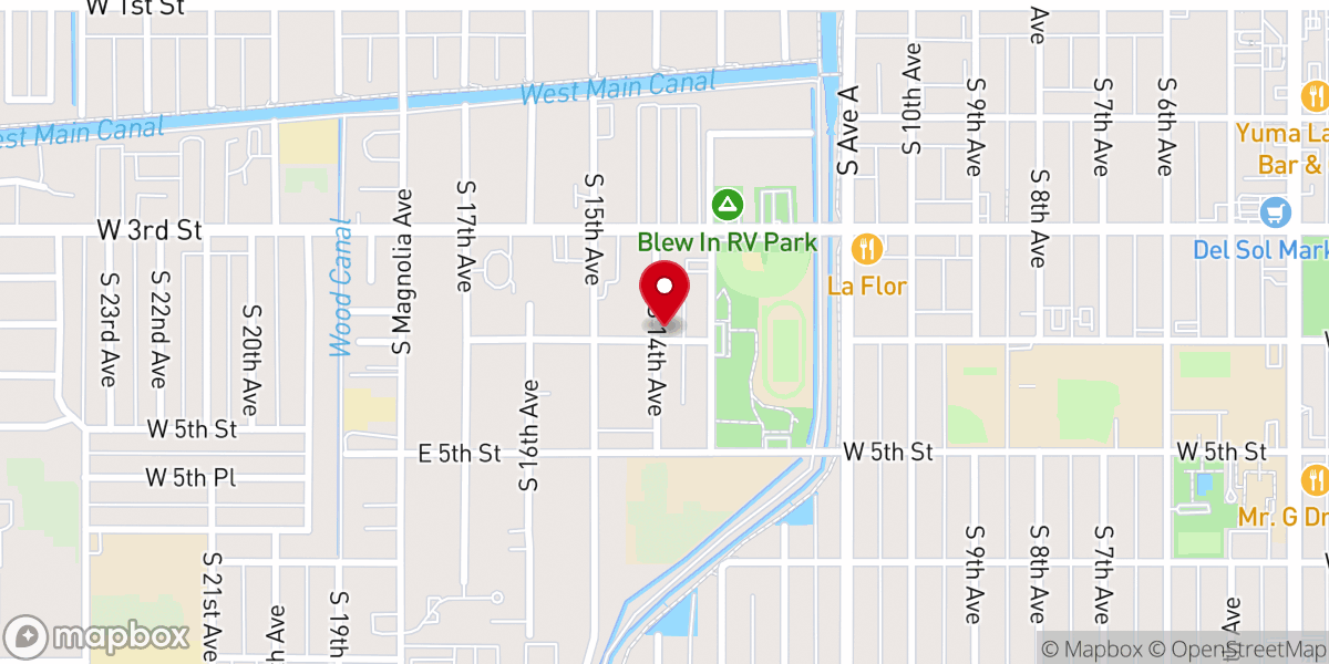 Map showing location of Phillips Chapel Church
