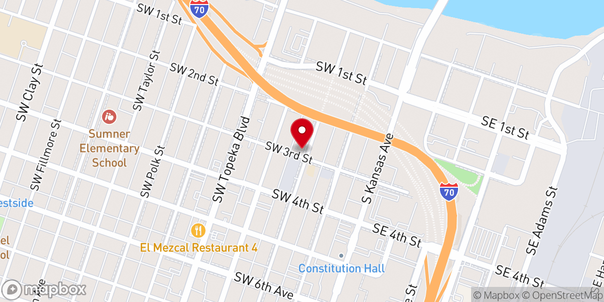 Map showing location of St. Joseph Catholic Church