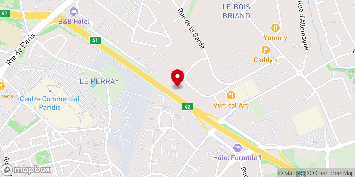 Map showing location of Impact Centre Chretien Nantes