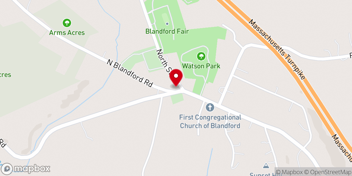 Map showing location of The Blandford Historical Society