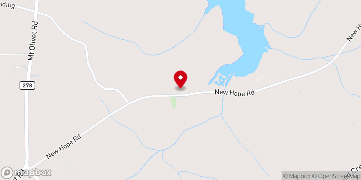 Map showing location of New Hope Full Gospel Baptist
