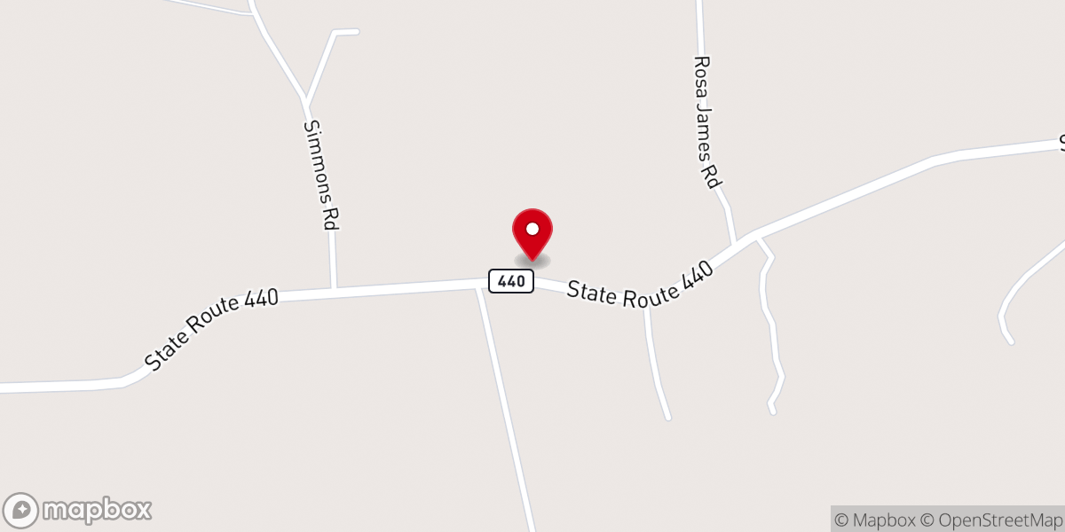 Map showing location of Big Creek AME Church