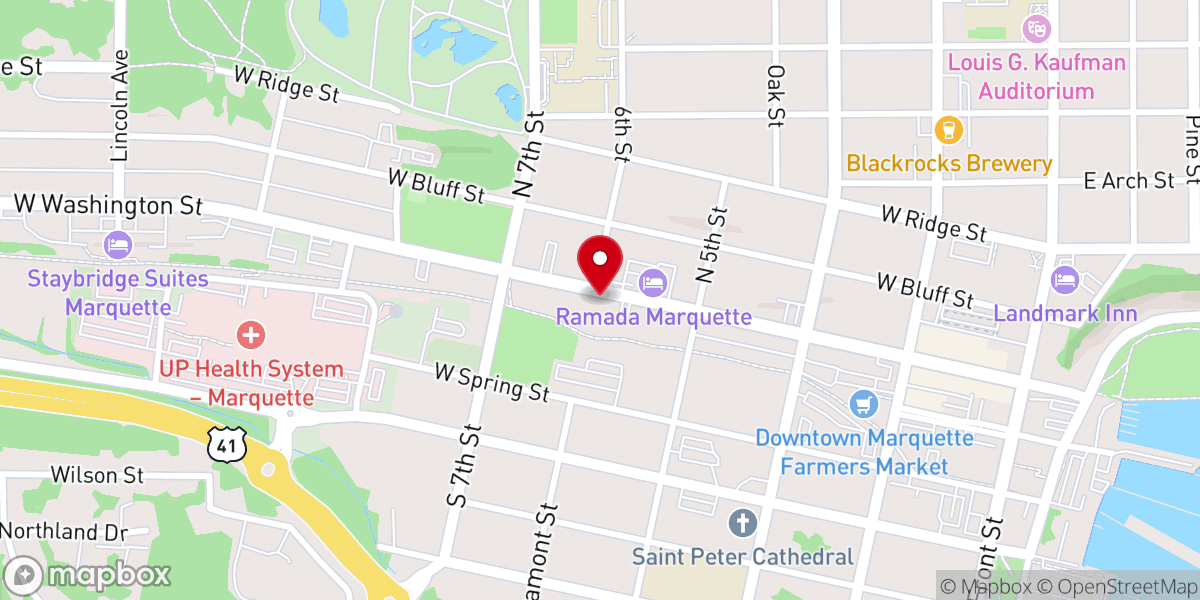 Map showing location of Room at the Inn Warming Center