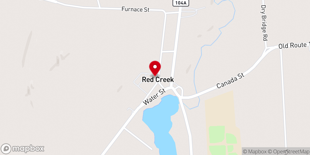 Map showing location of Village of Red Creek Office