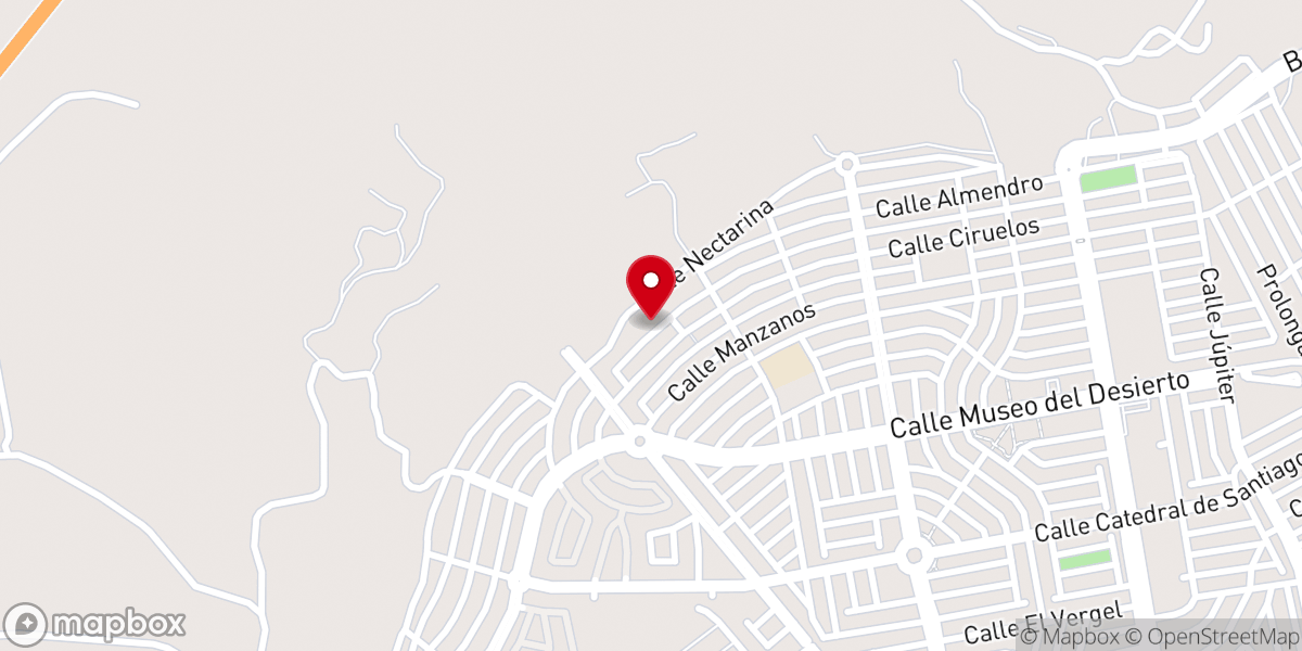 Map showing location of Parroquia Medalla Milagrosa Saltillo 2000