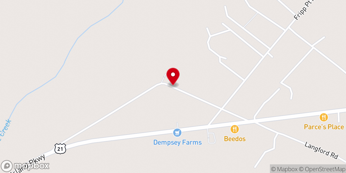 Map showing location of Scottsville Baptist Church