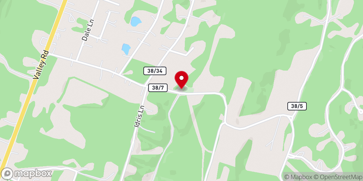 Map showing location of Mount Tabor United Methodist Church