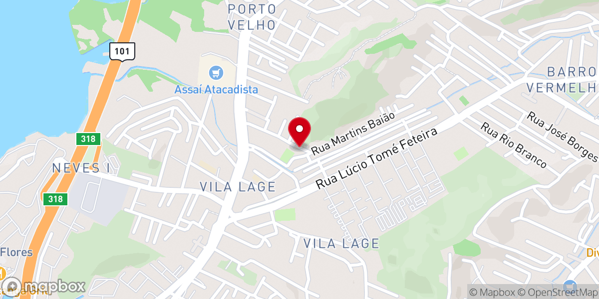 Map showing location of Igreja Pentecostal do Poder