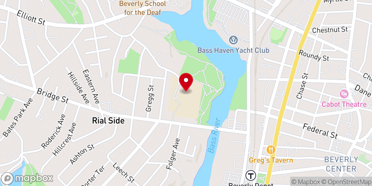 Map showing location of Antioch Community Church Beverly
