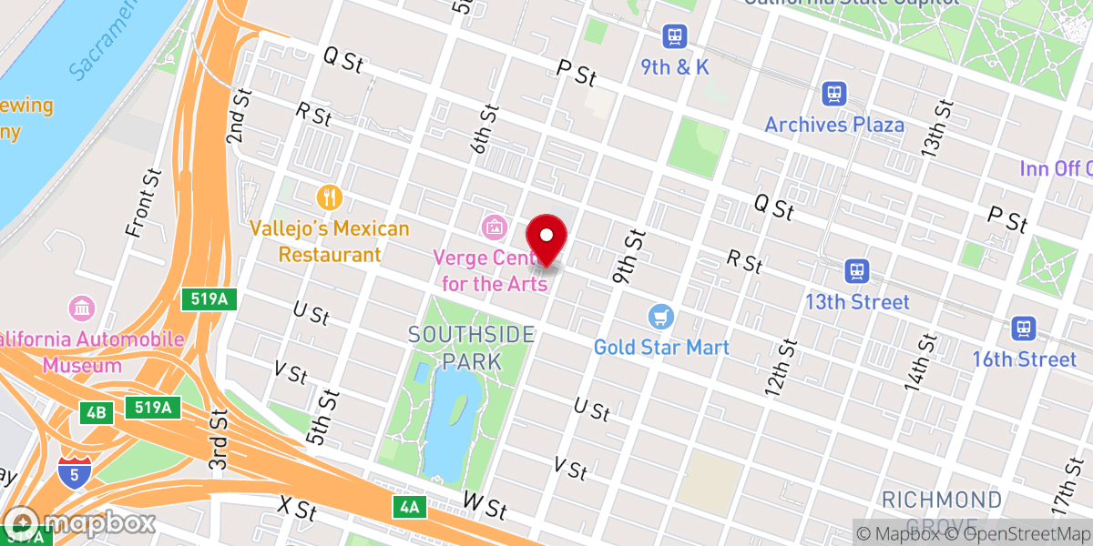 Map showing location of Our Lady of Guadalupe CCD