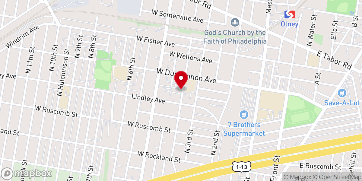 Map showing location of Emmanuel Center