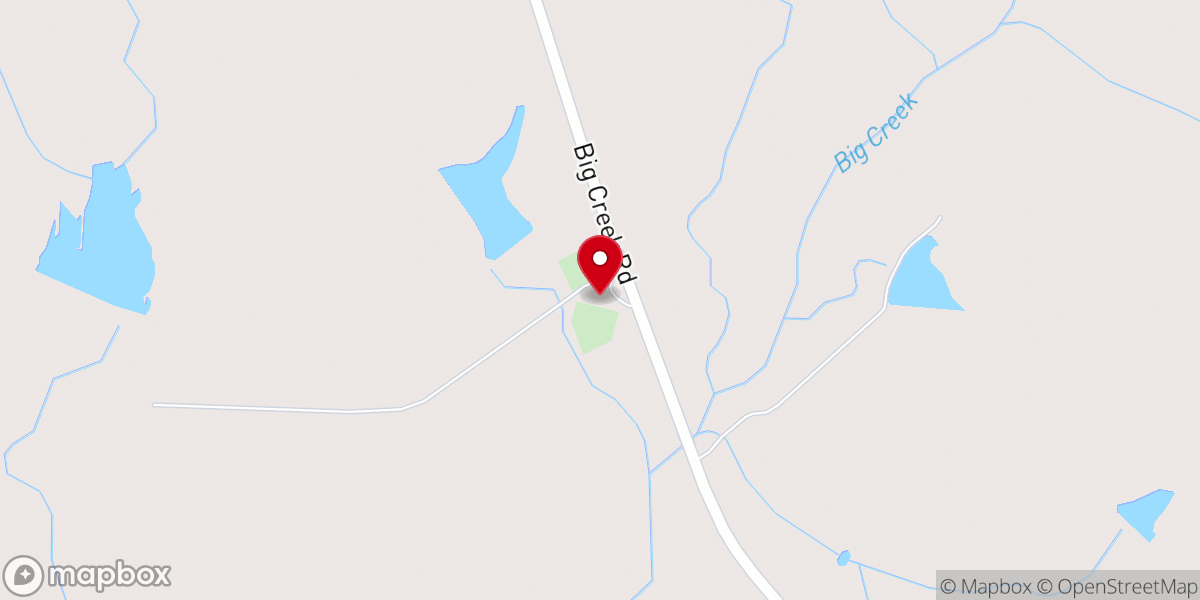 Map showing location of Big Creek Missionary Baptist