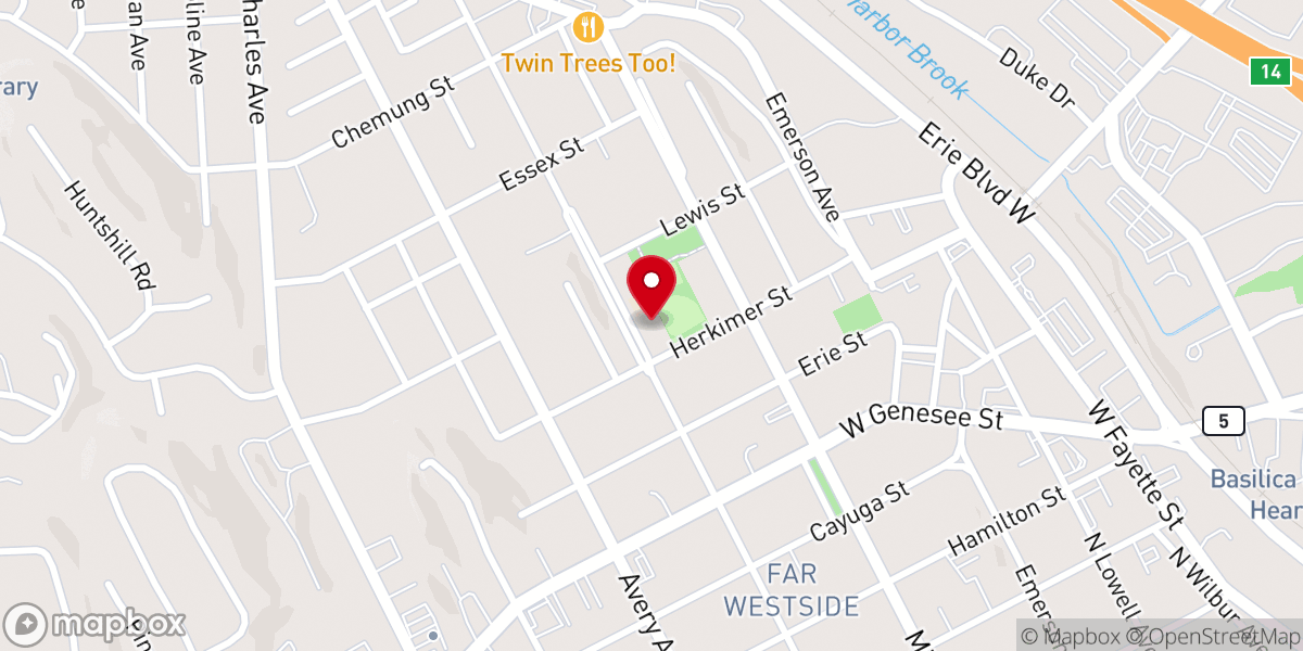 Map showing location of Saint Bridgets of the Falls Roman Catholic Church