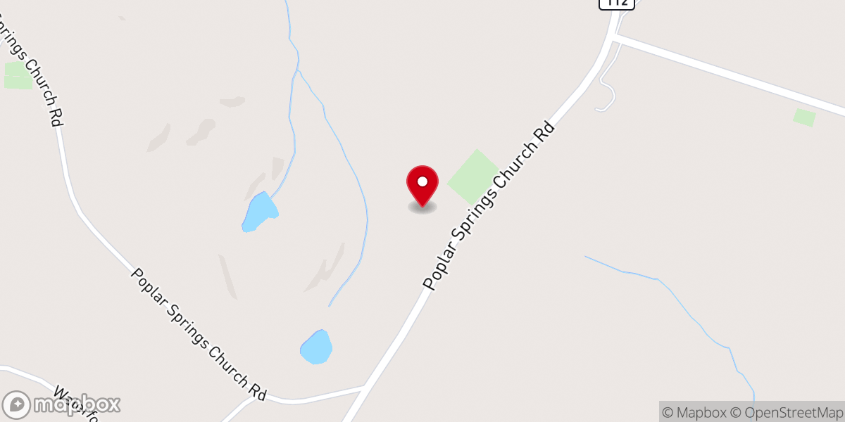 Map showing location of Ebenezer Church