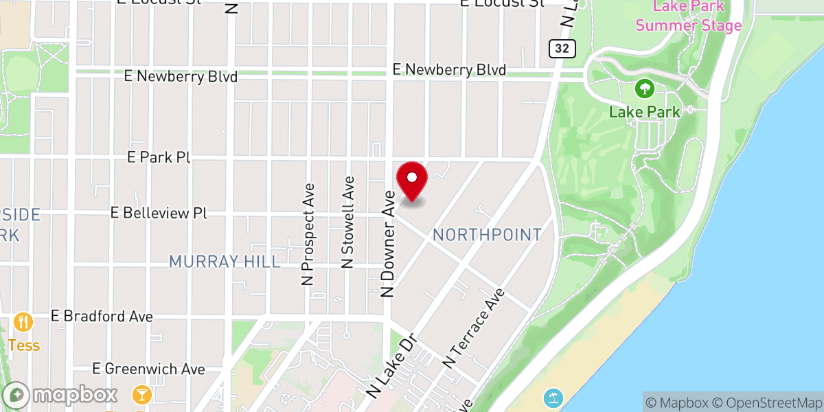 Map showing location of St Mark's Episcopal Church