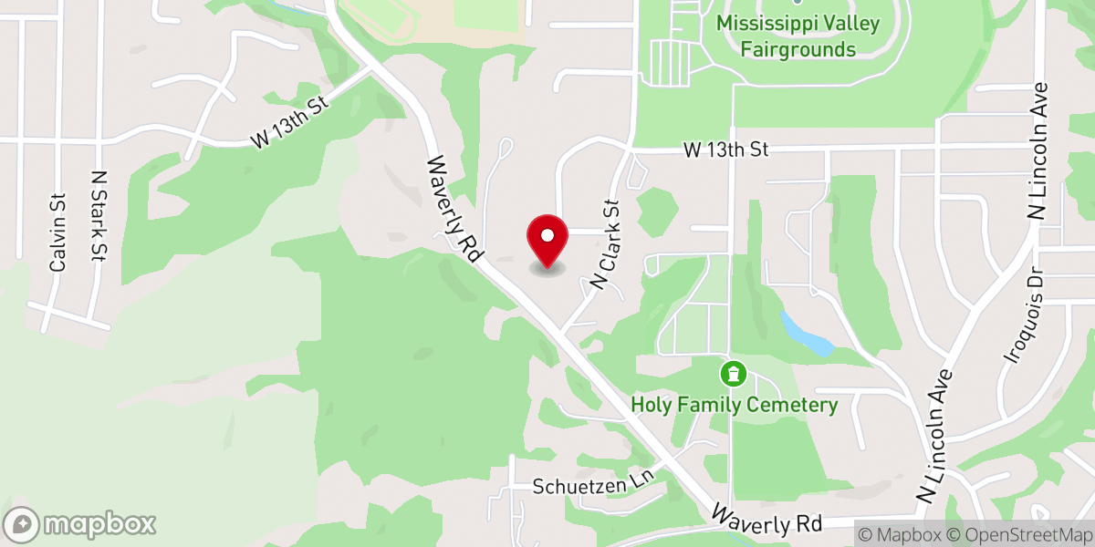 Map showing location of First Church of the Nazarene