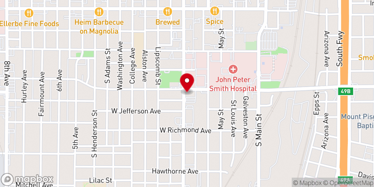 Map showing location of Hope Works Church