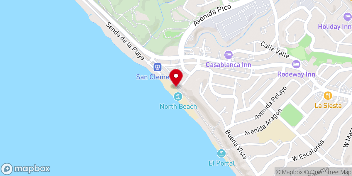 Map showing location of North Beach