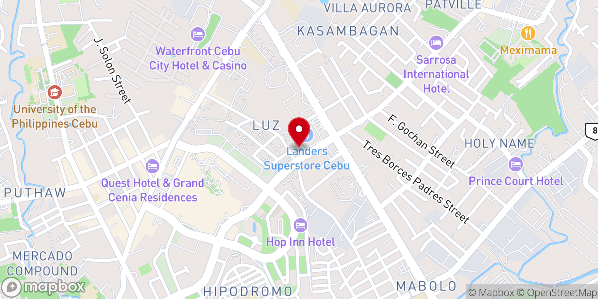 Map showing location of C3 Church Cebu