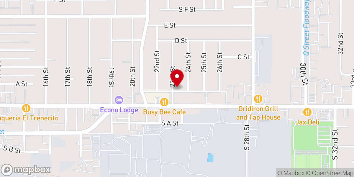 Map showing location of Hope Community Church