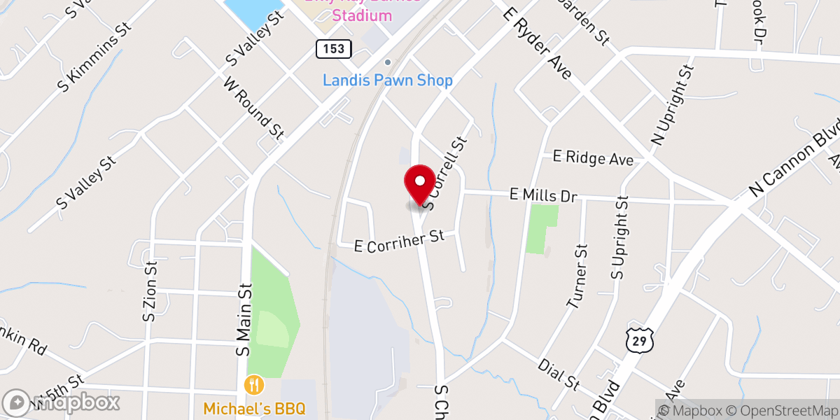 Map showing location of River City Church