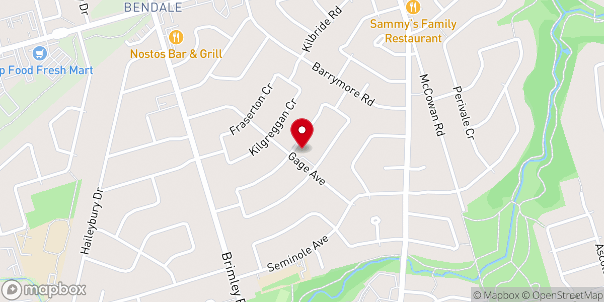 Map showing location of Sharon Fellowship Church, Toronto (Pentecostal Church)
