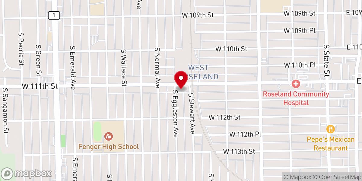Map showing location of Word of Truth Pentecostal COGIC