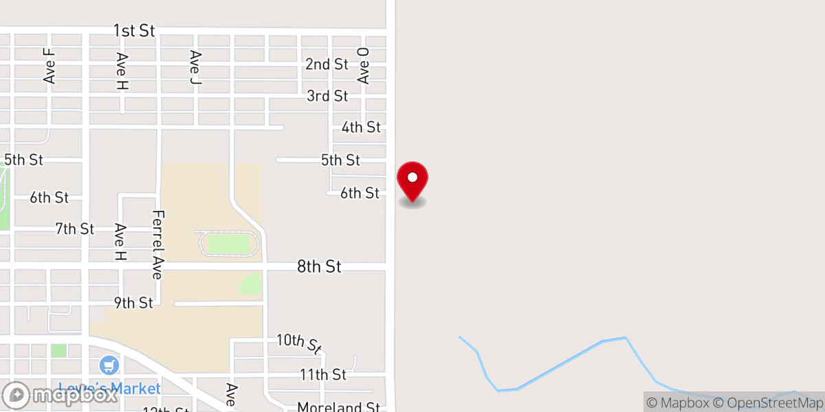 Map showing location of Alive Plains Church