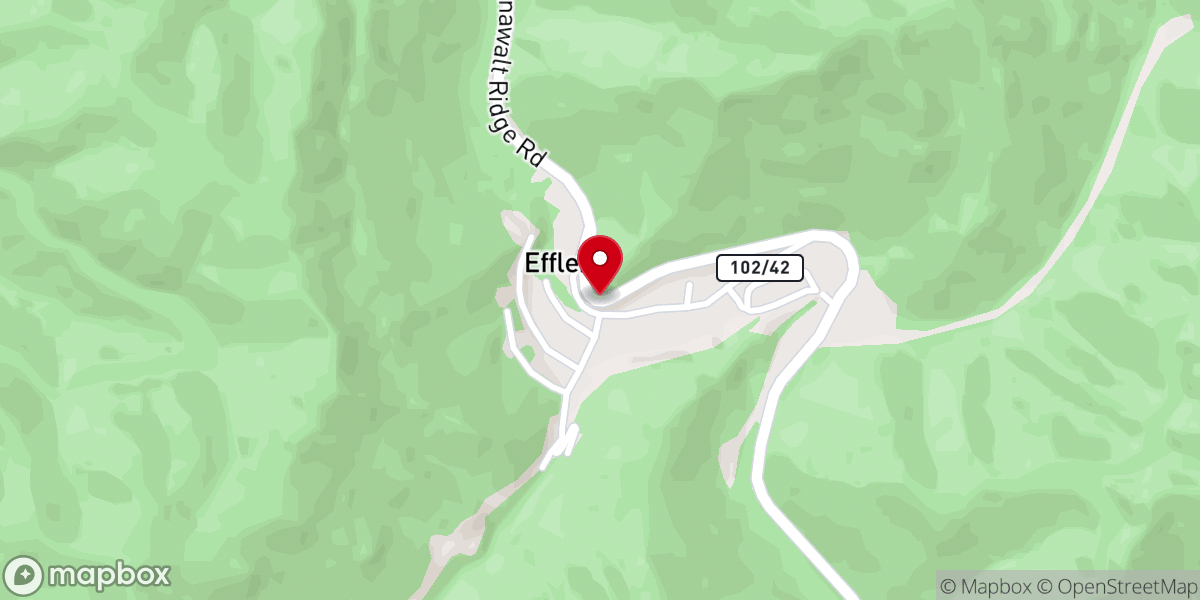 Map showing location of Long Point Baptist Church
