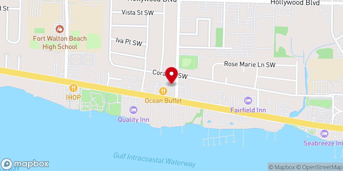 Map showing location of Sunny Side Weddings